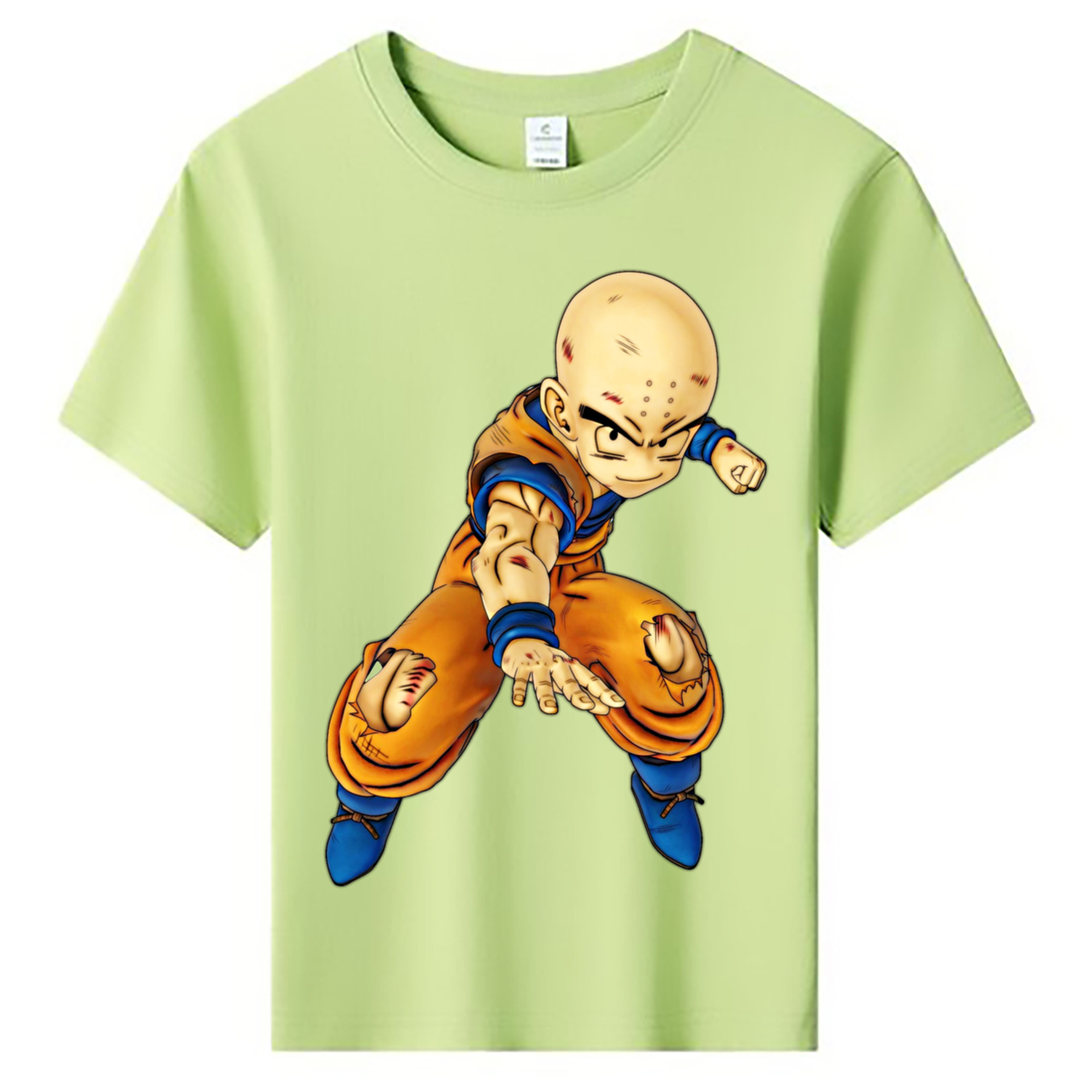 （画像用） ドラゴンボール クリリン DRAGON BALL krillin 綿100％キッズTシャツ（フロントプリント）